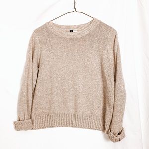 H&M Cream Lightweight Crewneck Sweater